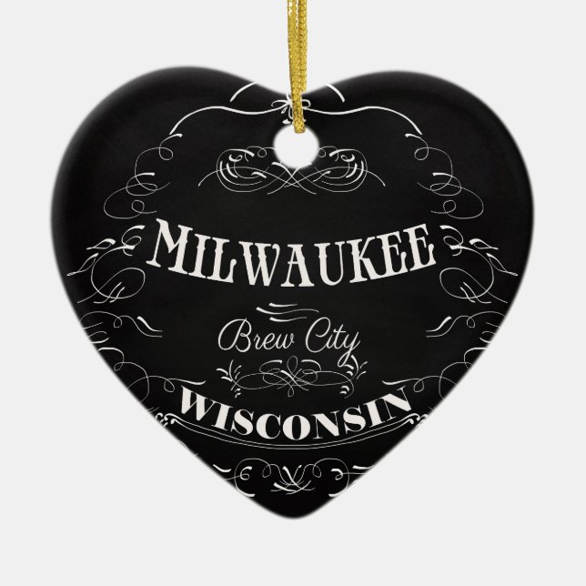 Milwaukee, Wisconsin - Gebräu-Stadt Keramik Ornament (Vorne)