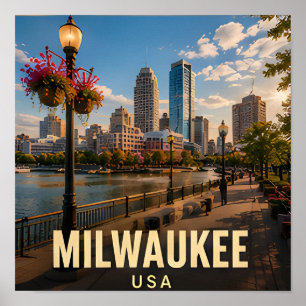 Milwaukee Wisconsin Hafen Reise Geschenk Poster