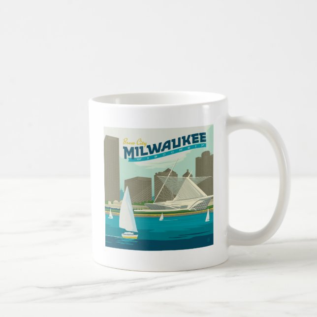 Milwaukee Wisconsin Harbour | Stadt Brew Kaffeetasse (Rechts)