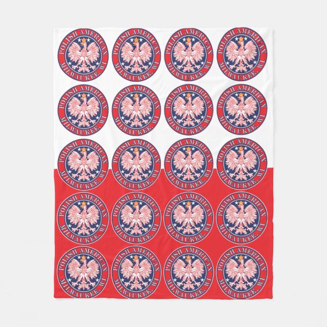 Milwaukee Wisconsin Polnisch Fleecedecke (Vorderseite)