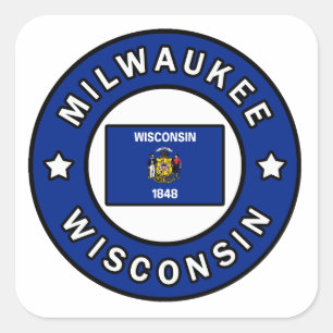 Milwaukee Wisconsin Quadratischer Aufkleber