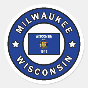 Milwaukee Wisconsin Runder Aufkleber