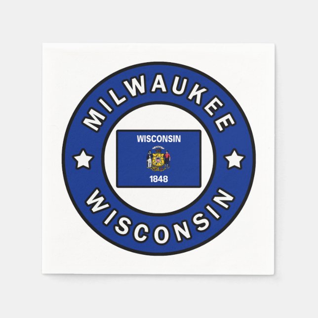 Milwaukee Wisconsin Serviette (Vorderseite)