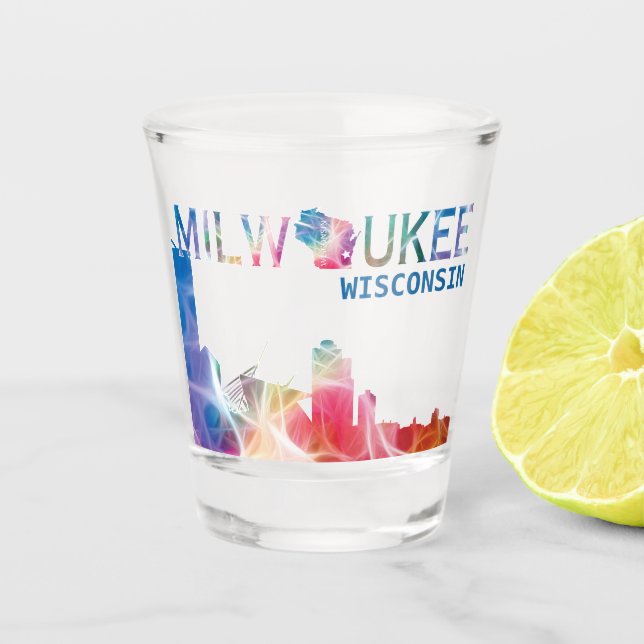 Milwaukee, Wisconsin-Shotglas Schnapsglas (Vorderseite)