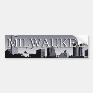 Milwaukee Wisconsin Skyline Autoaufkleber