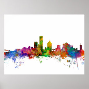 Milwaukee Wisconsin Skyline Poster