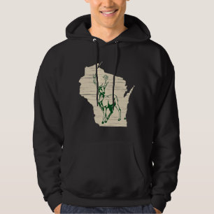 Milwaukee Wisconsin Star Green Stehend Stoic Buck Hoodie