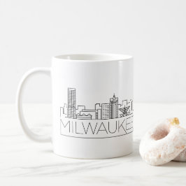 Milwaukee, Wisconsin Stylized Skyline Kaffeetasse