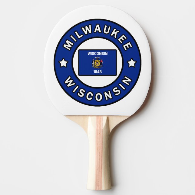 Milwaukee Wisconsin Tischtennis Schläger (Vorderseite)
