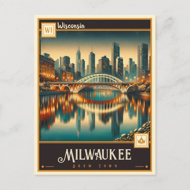 Milwaukee, Wisconsin | VINTAG Postkarte (Vorderseite)