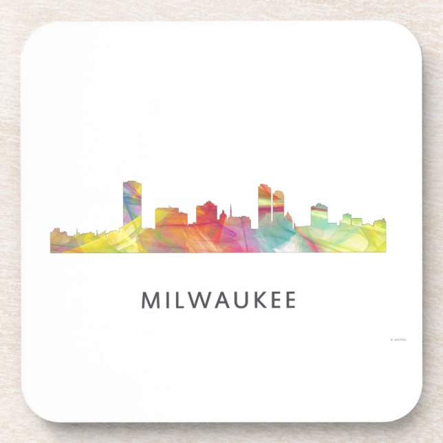 MILWAUKEE, WISCONSON SKYLINE WB1 - UNTERSETZER (Vorderseite)