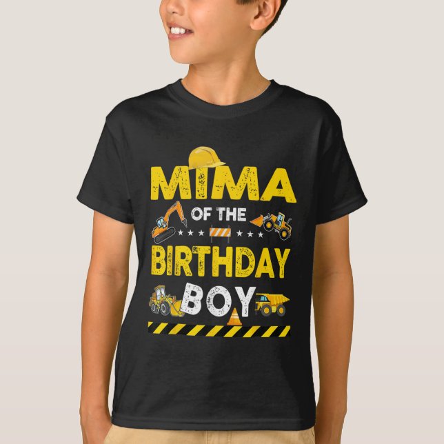 Mima der Geburt des jungen Bauarbeiters T-Shirt (Vorderseite)