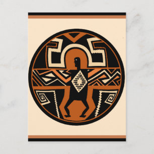 Mimbres Krieger Postkarte