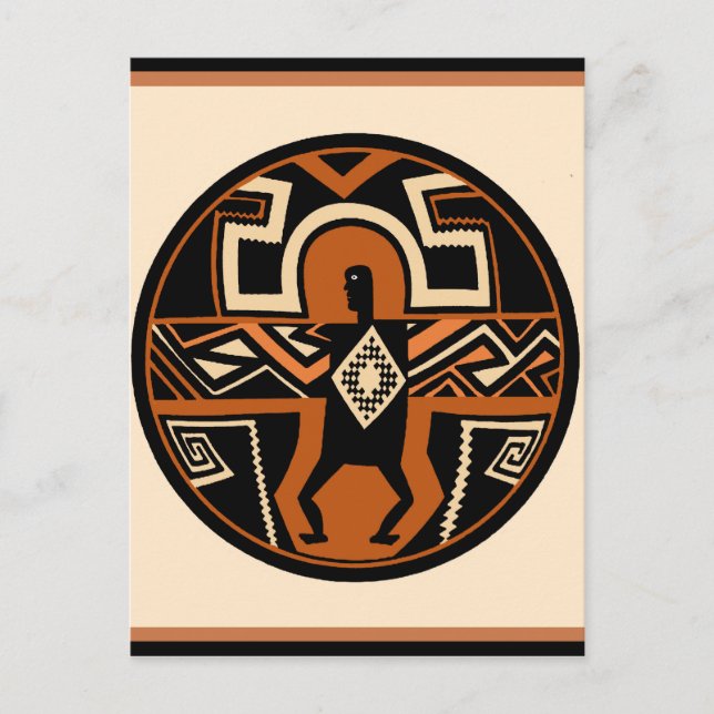 Mimbres Krieger Postkarte (Vorderseite)