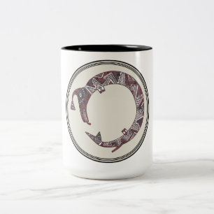Mimbres Pottery Design Zweifarbige Tasse