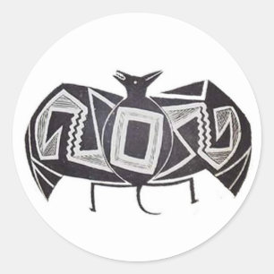 Mimbres Schläger-Aufkleber Runder Aufkleber