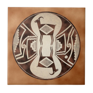 Mimbres spiegelte Schafe wider Fliese