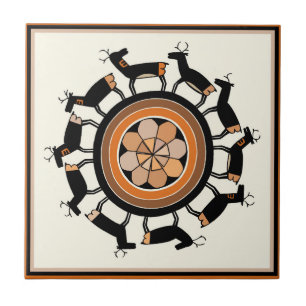 Mimbres-Stammeshirschritual Fliese