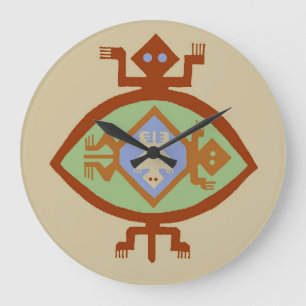 Mimbres Ureinwohner Südwesten Runde Wanduhr