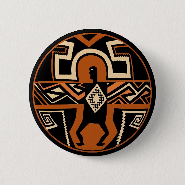 Mimbres Warrior Button (Vorderseite)