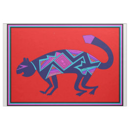 Mimbres Wild Cat Fabric Design Stoff
