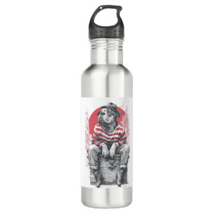 Mime Mastiff - Stille, lustiger Hund Edelstahlflasche