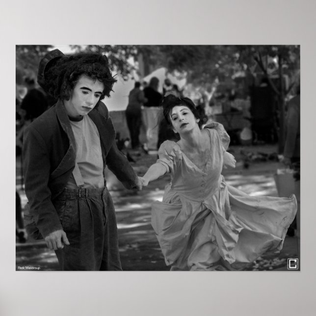 "Mimes in the Plaza" Poster by Rick Waldroup (Vorne)
