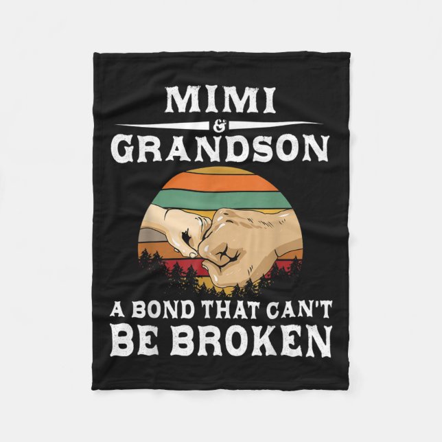 Mimi And Grandson A Bond That Can't Be Broken  Fleecedecke (Vorderseite)