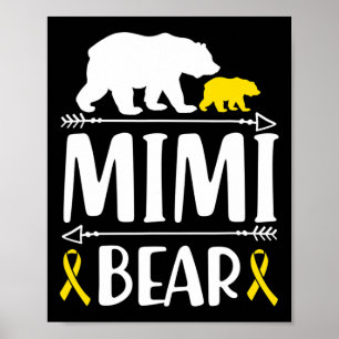 Mimi Bären Krebs Bewusstsein geben Geschenk Mama e Poster