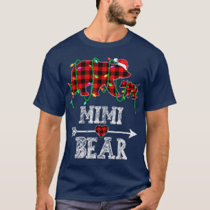 Mimi Bear Christmas Pajama Roter Kariert Buffalo F T-Shirt