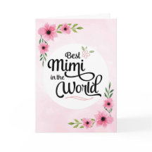 Mimi Birthday - Bestes Mimi der Welt mit Blume