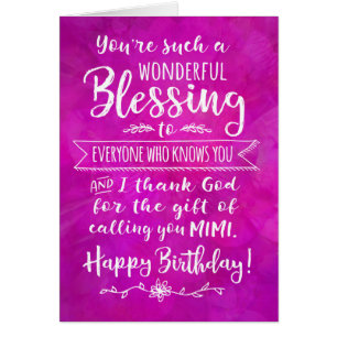 Mimi Birthday, du bist ein Segen