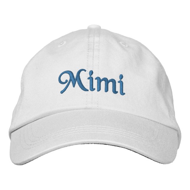 Mimi brodé Casquette de baseball / Casquette bleu (Devant)