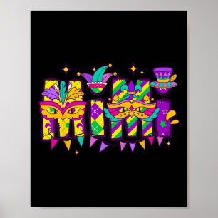 Mimi Bundle Mardi Gras Happy Mardi Gras Familie Poster