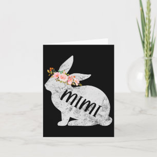Mimi Bunny Matching Family Floral Bunny Rabbit Eas Karte