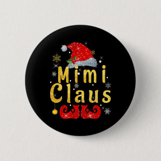 Mimi Claus Weihnachts-Weihnachtsmannmütze Matching Button
