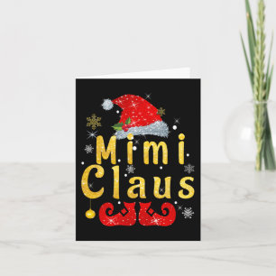Mimi Claus Weihnachts-Weihnachtsmannmütze Matching Karte