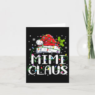Mimi Claus Weihnachtslicht Pajama Familie Matching Karte