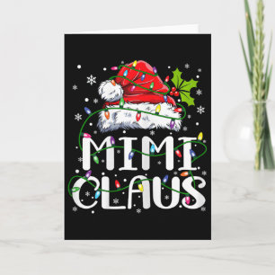 Mimi Claus Weihnachtslicht-Pyjama Familie passend Karte