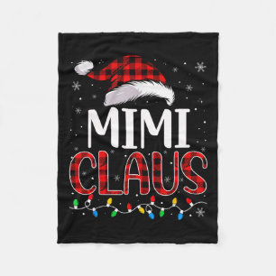Mimi Claus Weihnachtslichter Matching Family Xmas Fleecedecke