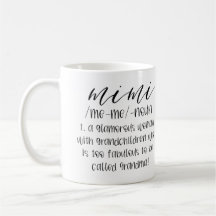 Mimi Coffee Mug Grandma Coffee Mug Fête des mères