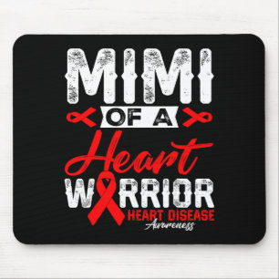 Mimi eines Herzens Krieger Herzerkrankung rotes Ba Mousepad