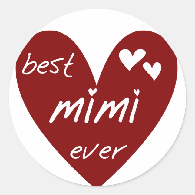 Mimi Ever Tshirts und Geschenke Runder Aufkleber (Vorderseite)