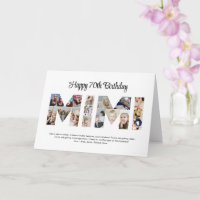 Mimi Foto Collage Letter Cutout Oma Birthday