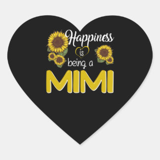 Mimi Gift | Glück ist eine MiMi Sonnenblume Herz-Aufkleber