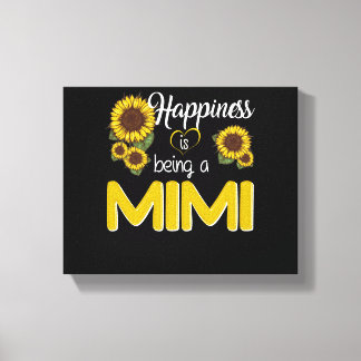 Mimi Gift | Glück ist eine MiMi Sonnenblume Leinwanddruck
