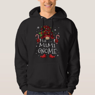 Mimi Gnome Buffalo Karierter Weihnachtsbaum Famili Hoodie