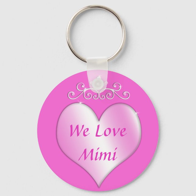 Mimi Großmutter gibt uns Liebe Mimi Schlüsselanhänger (Vorderseite)
