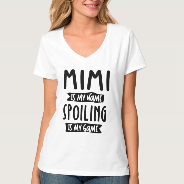 Mimi ist mein Name Verschwendung ist mein Game Mot T-Shirt (Vorderseite)
