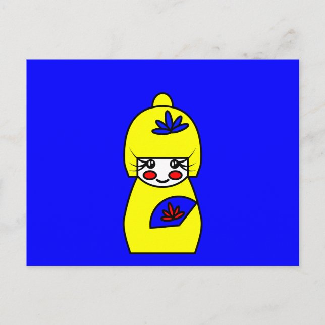 Mimi (Kokeshi Doll) Postcard Postkarte (Vorderseite)